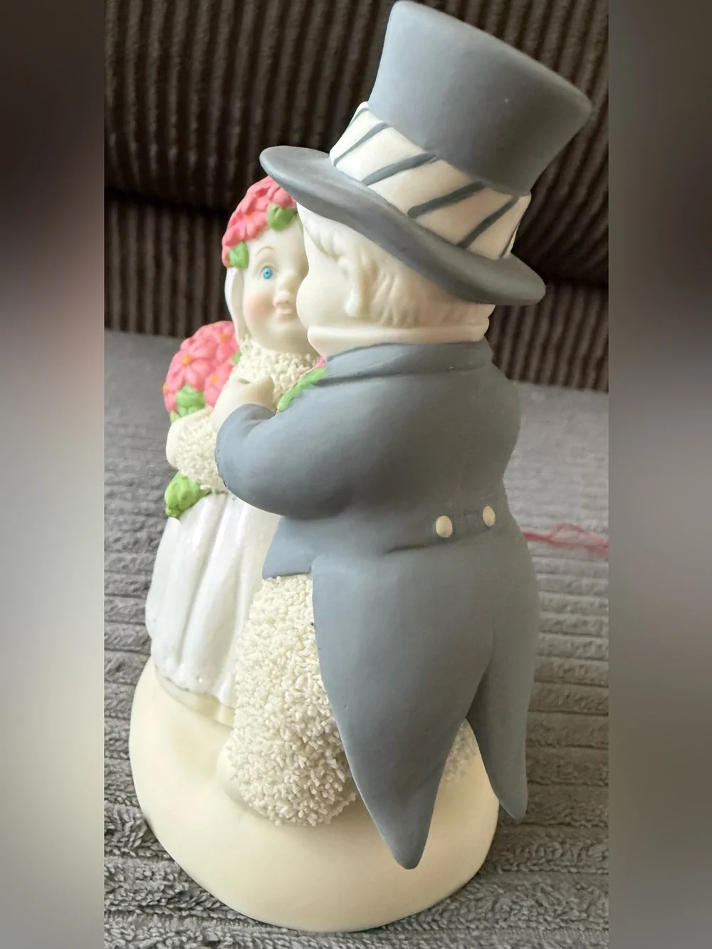 VTG Department 56 Snowbabies I love your Bride and Groom Cake Topper Figurine